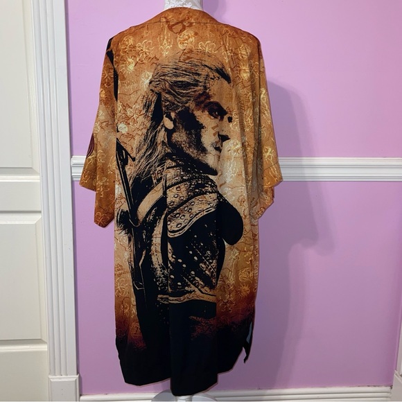 Blackmilk witcher geralt Henry cavill kimono cover up cottage renaissance goth - Picture 1 of 5